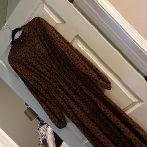 Animal print long dress